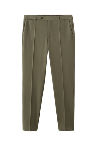 Pantalon slim fit pinces - Kaki