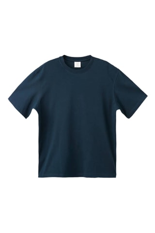 T-shirt 100 % coton relaxed-fit - Bleu marine