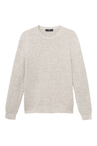Pull chiné 100 % coton - Blanc