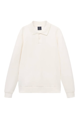 Sweat-shirt polo regular-fit - Blanc