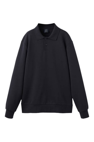 Sweat-shirt polo regular-fit - Bleu marine