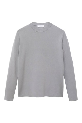 Pull-over maille moyenne regular-fit - Gris