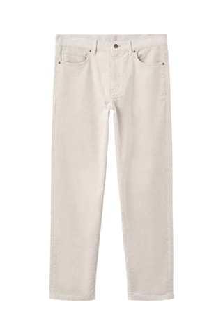 Pantalon velours côtelé regular-fit - Beige