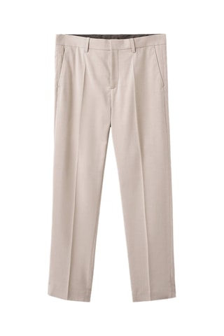 Pantalon regular-fit pinces - Beige