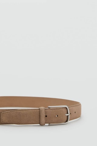 Ceinture cuir suède - Beige