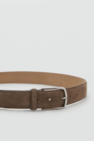 Ceinture cuir suède - Marron