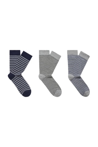Pack 3 paires de chaussettes combinées - Bleu marine