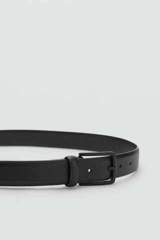 Ceinture cuir boucle - Noir