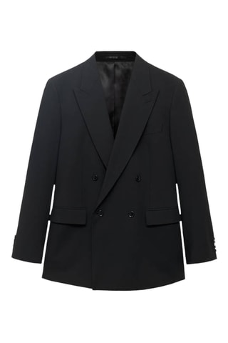 Veste de costume Boston coupe regular croisée - Noir