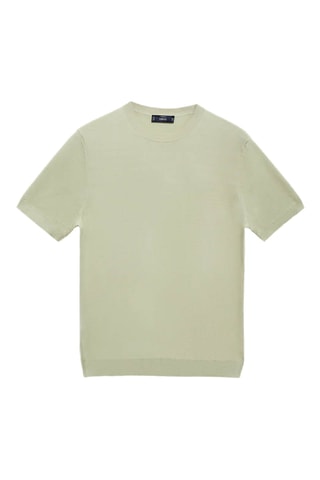 T-shirt maille fine coton - Vert