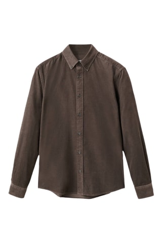 Chemise velours milleraies classic-fit - Marron