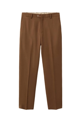 Pantalon costume flanelle laine italienne - Orange
