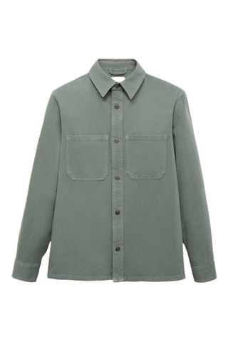 Surchemise en jean poches - Vert