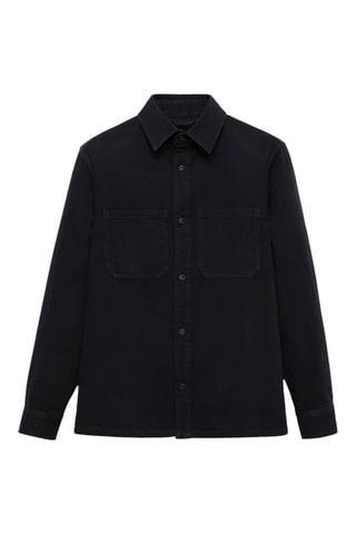 Surchemise en jean poches - Bleu marine