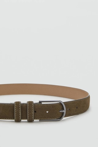 Ceinture cuir suède - Kaki