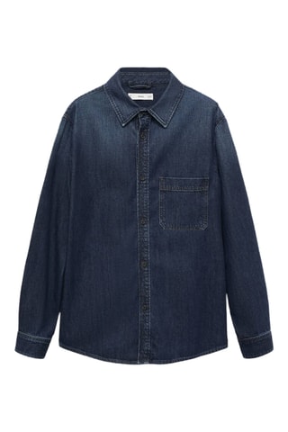 Surchemise jean poche - Bleu