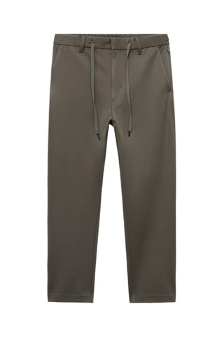 Pantalon slim-fit comfort stretch cordon - Marron
