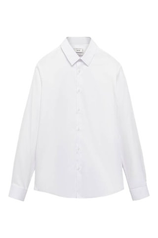 Chemise costume slim fit coton - Blanc