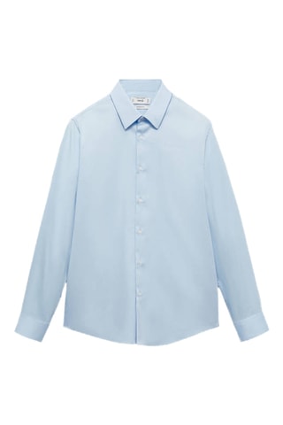 Chemise costume slim fit coton - Bleu