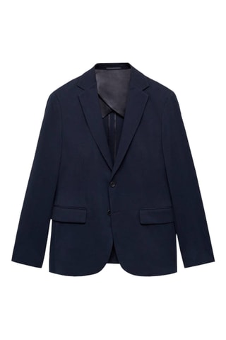 Veste Verner slim-fit en coton - Bleu marine