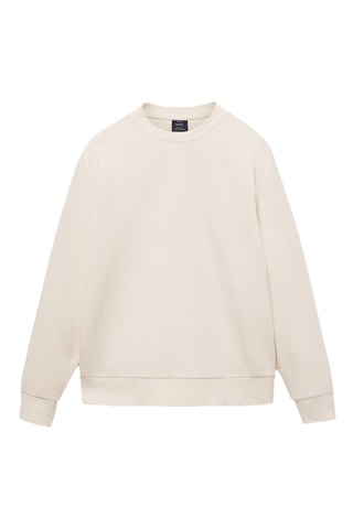 Sweat-shirt coton regular-fit - Blanc