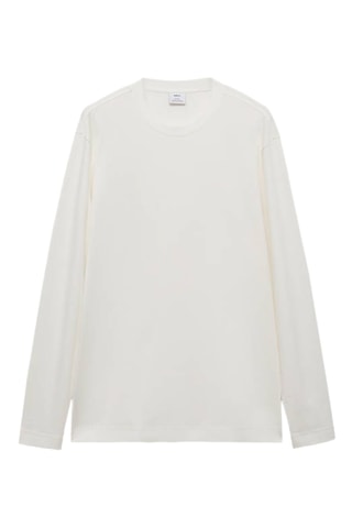 T-shirt manches longues regular-fit - Blanc