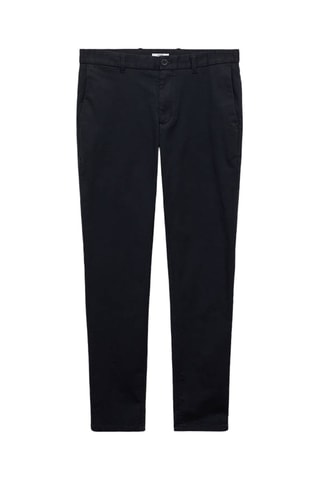 Pantalon Barna slim-fit en sergé - Bleu marine