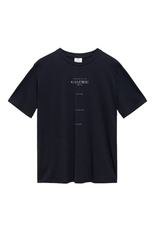 T-shirt imprimé manches courtes - Bleu marine