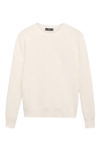 Pull 100 % coton tressé - Blanc