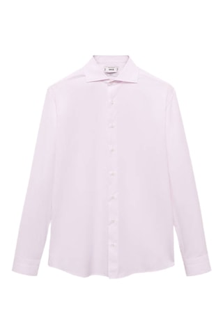Chemise costume slim fit 100 % coton - Rose