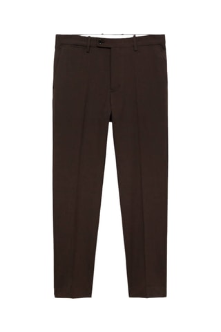 Pantalon costume Turín 100 % laine - Marron