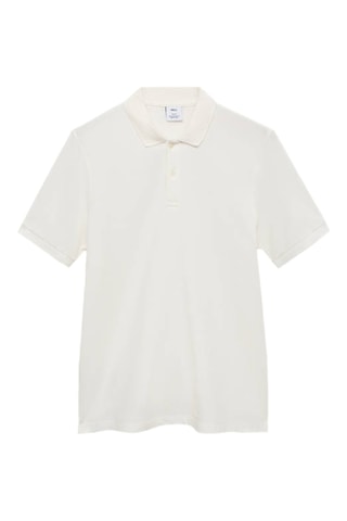 Polo regular-fit piqué coton - Blanc