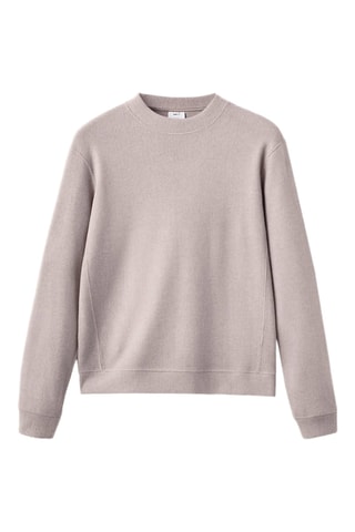 Sweat en maille regular fit - Beige