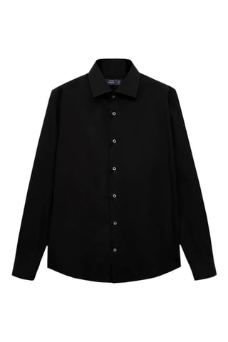 Chemise 100 % coton slim-fit - Noir