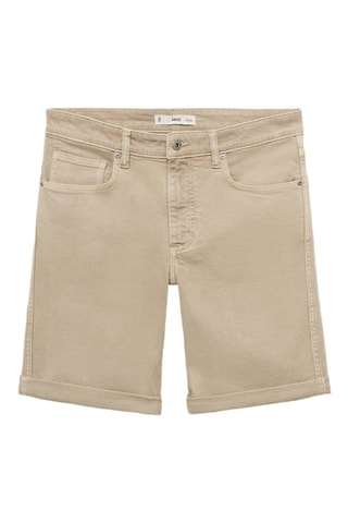 Bermuda en jean slim fit - Beige