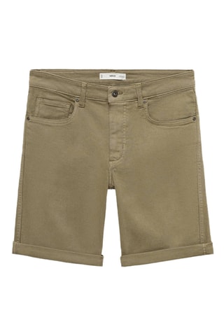 Bermuda en jean slim fit - Kaki