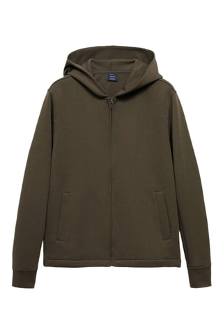 Sweat-shirt zippé à capuche - Vert