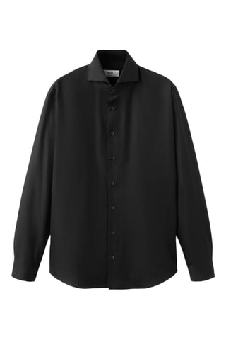 Chemise regular-fit 100 % coton - Noir
