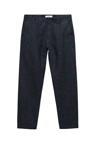 Jean straight-fit délavé foncé - Bleu