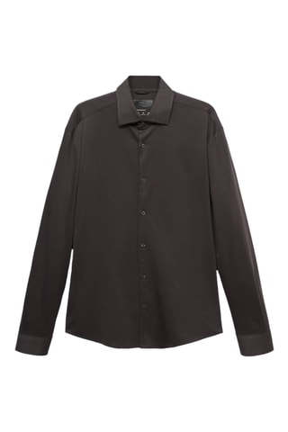 Chemise comfort stretch non-iron - Marron