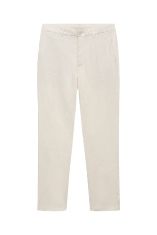 Pantalon 100 % lin slim fit - Blanc