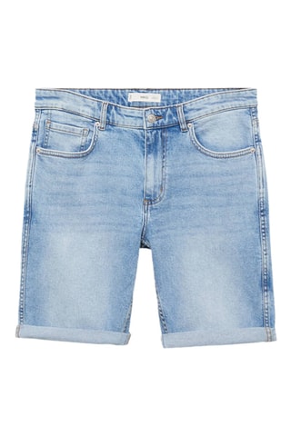 Bermuda en jean slim fit - Bleu