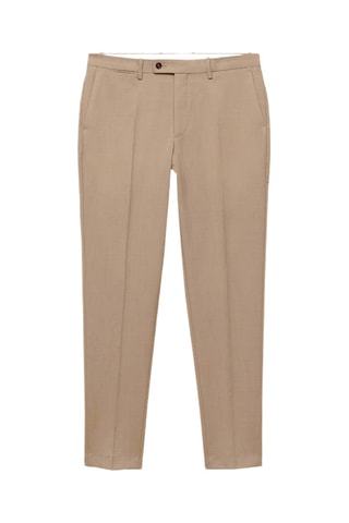 Pantalon costume Turin 100 % laine vierge - Beige