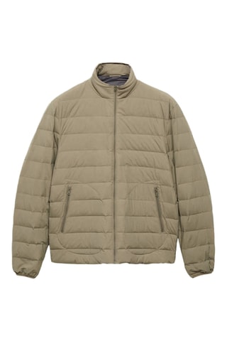 Veste matelassée rembourrage duvet et plumes - Marron