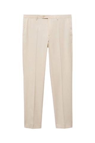 Pantalon costume Milán slim-fit - Écru