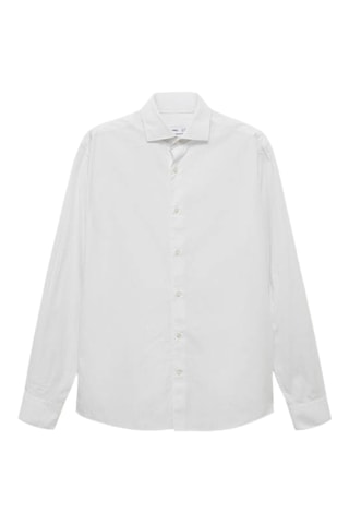 Chemise 100 % coton rayures - Blanc