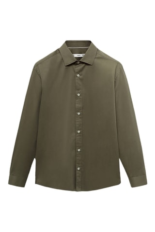 Chemise 100 % coton regular-fit - Kaki