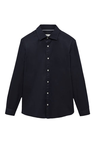 Chemise 100 % coton regular-fit - Bleu marine