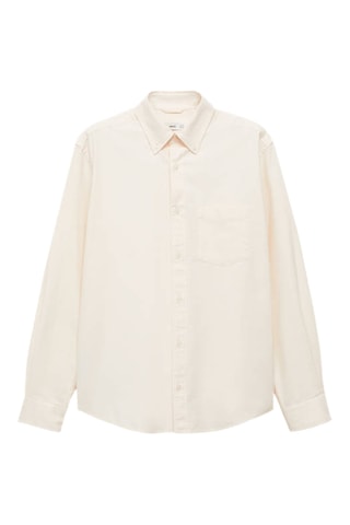 Chemise 100 % coton Oxford - Écru