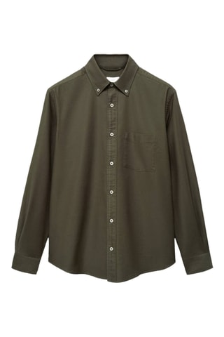 Chemise 100 % coton Oxford - Kaki